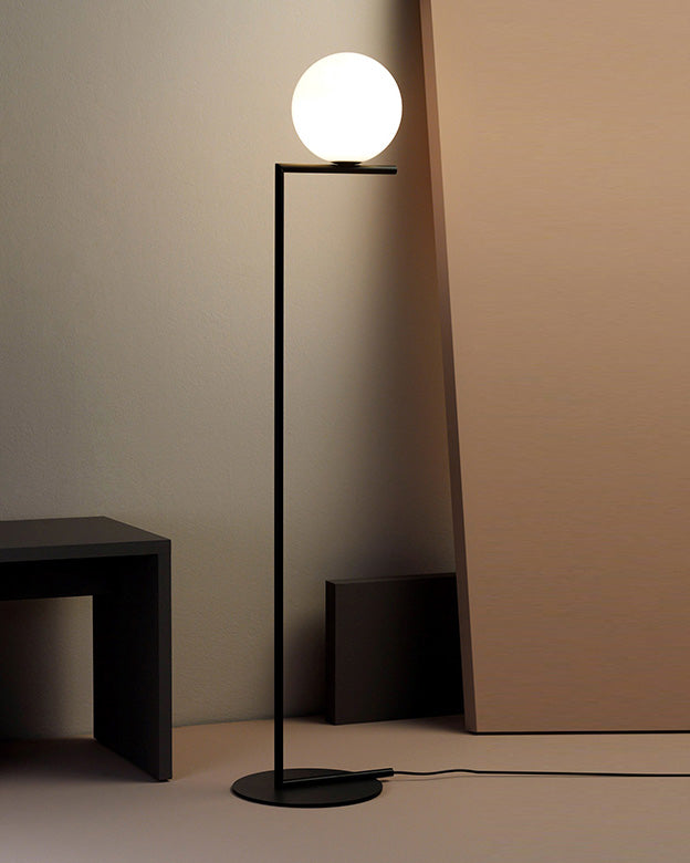 Lampadaire Globe en Verre