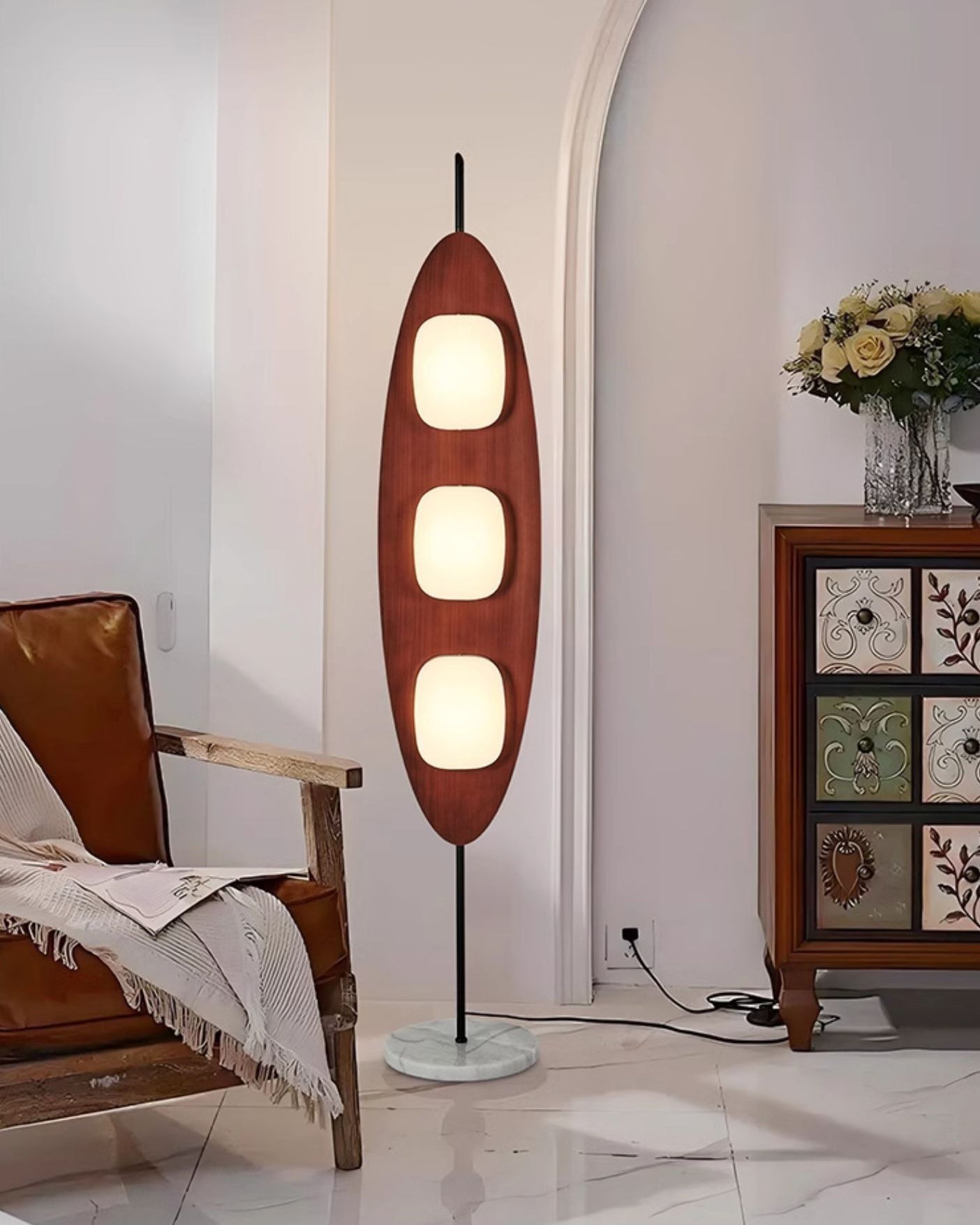 Eclipse Wood Floor Lamp