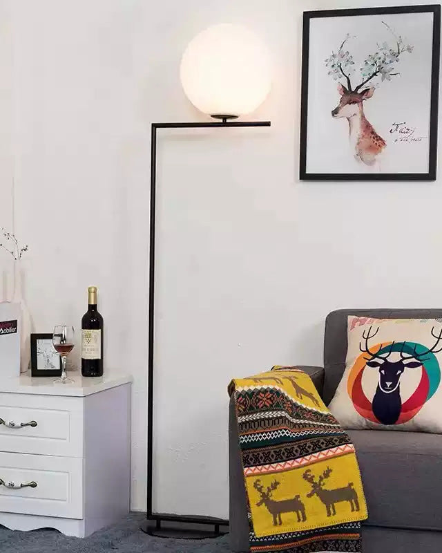 Lampadaire Globe en Verre