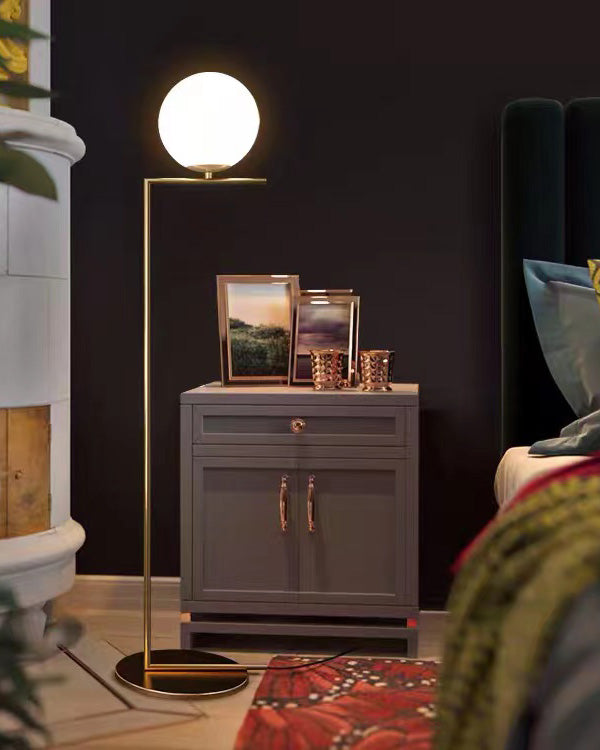 Lampadaire Globe en Verre