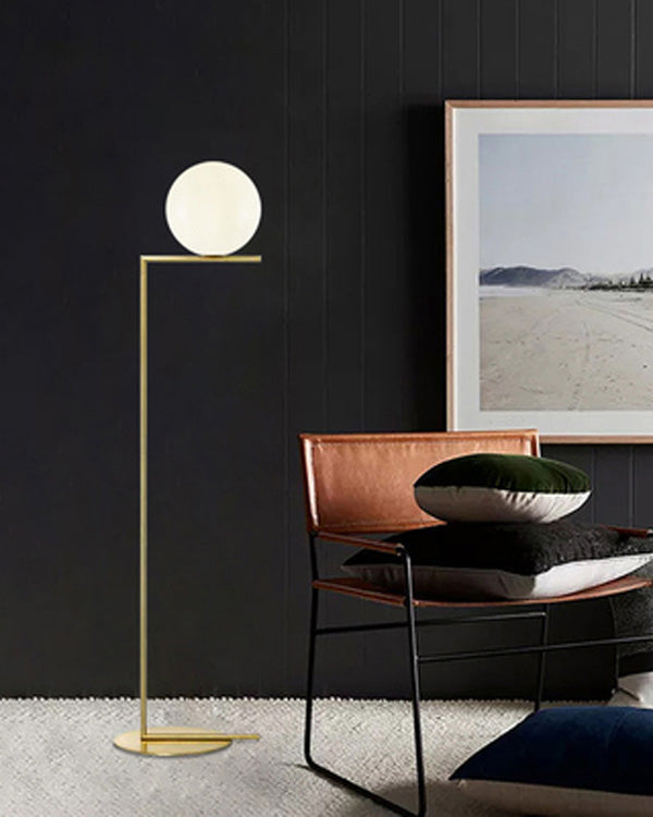 Lampadaire Globe en Verre