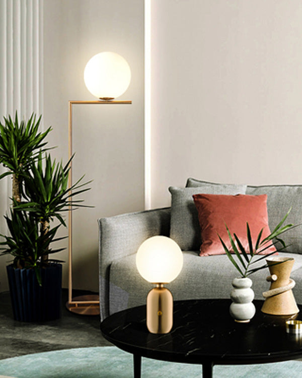Lampadaire Globe en Verre