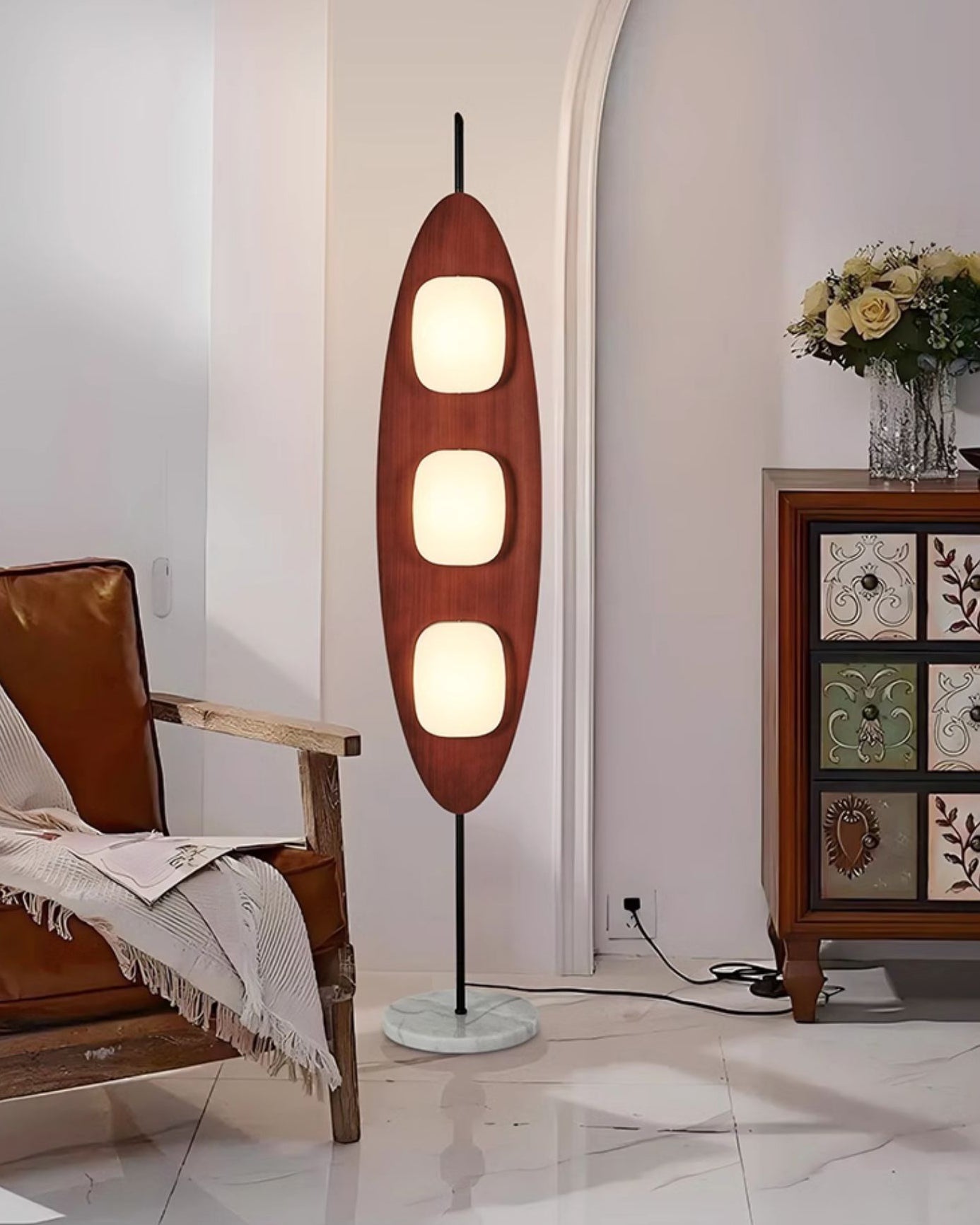 Eclipse Wood Floor Lamp