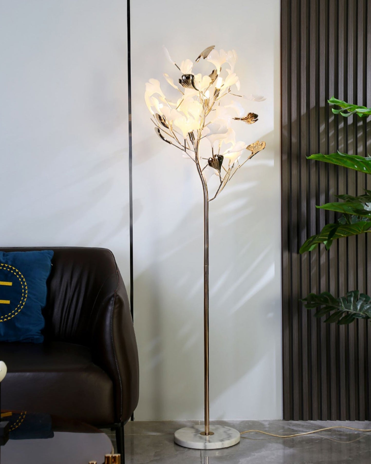 Lampadaire Arbre Ginkgo en Céramique