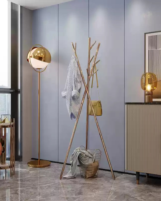 Lampadaire Globe en Verre