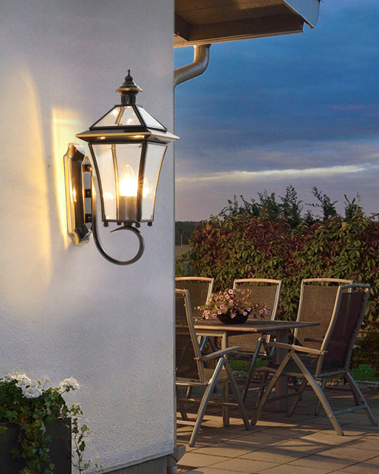Solaria Outdoor Wall Light – Gold and Elegant