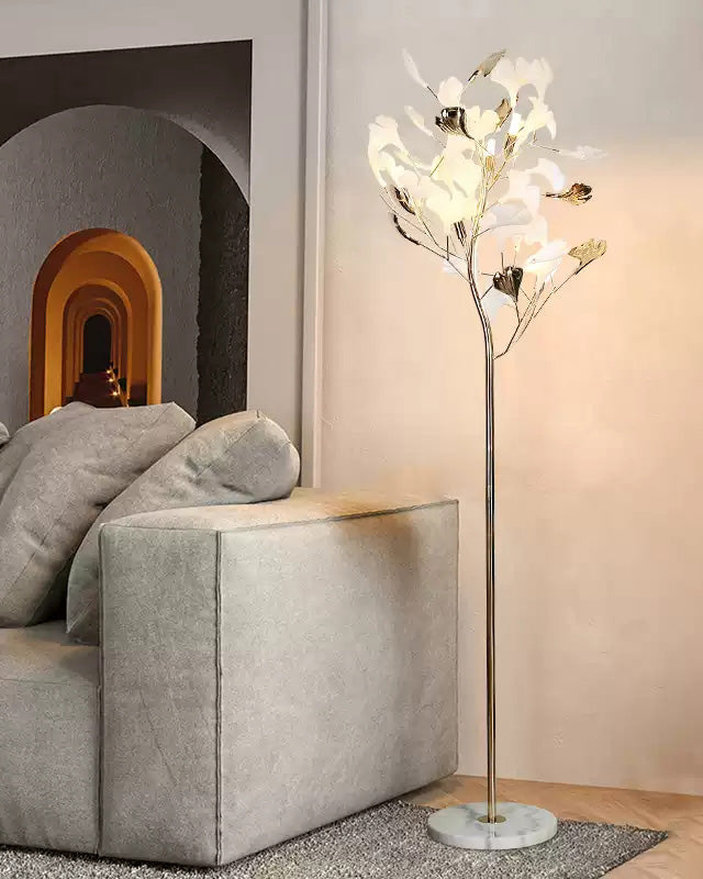 Lampadaire Arbre Ginkgo en Céramique
