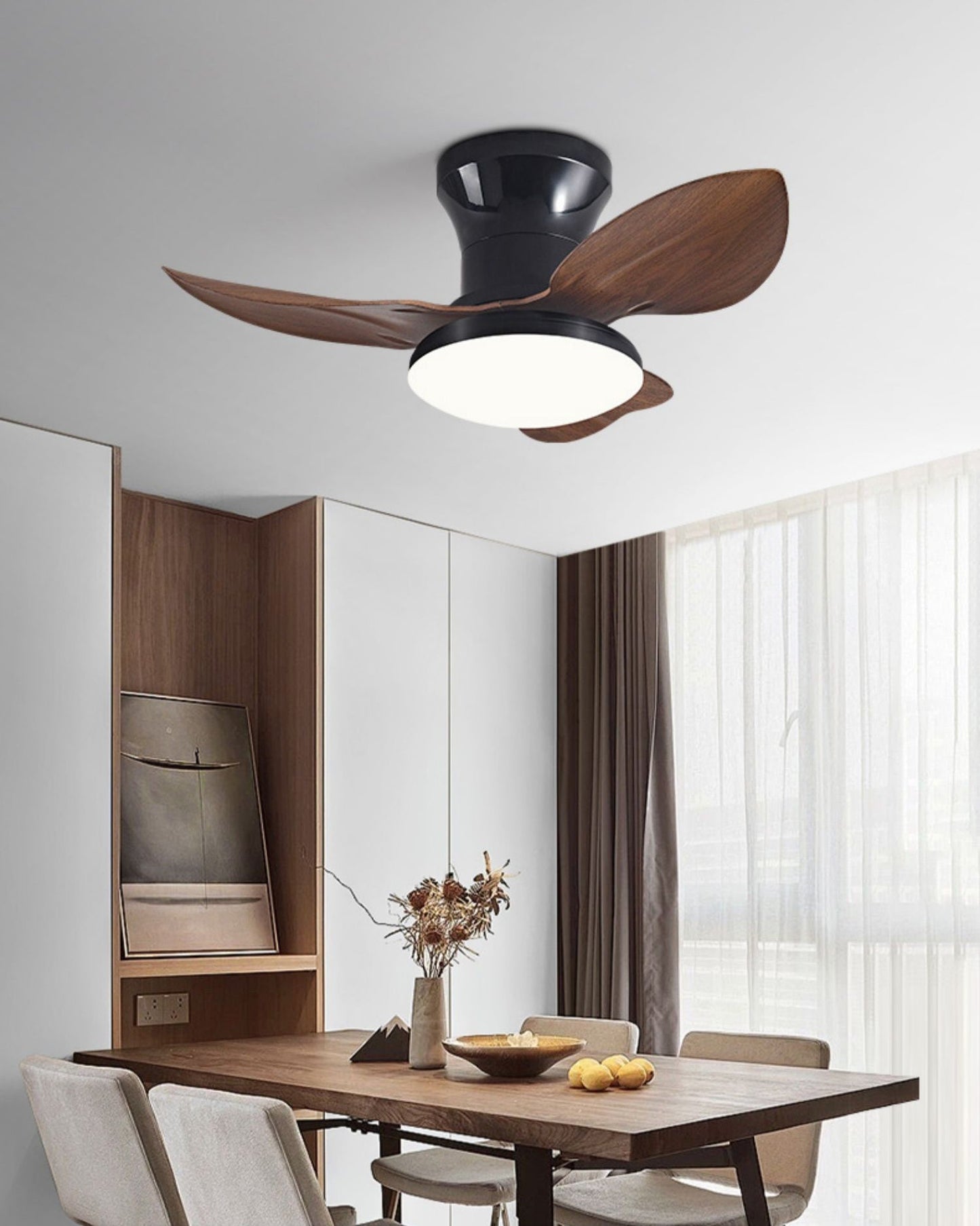 Mini Ventilateur de Plafond Design à Profil Bas