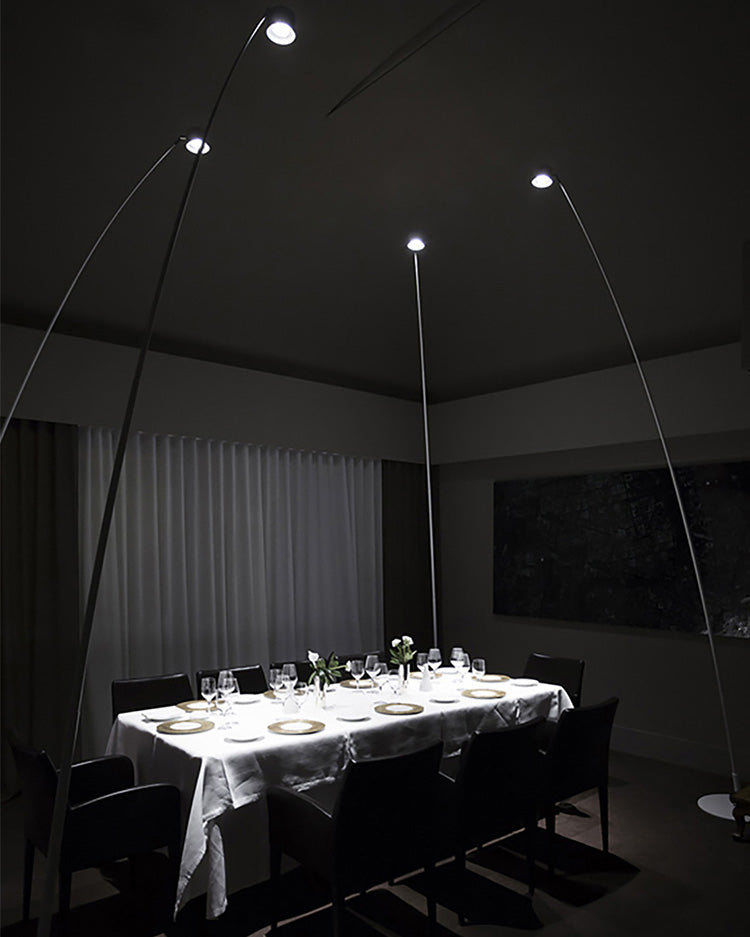 Lampadaire Fin Réglable Noir