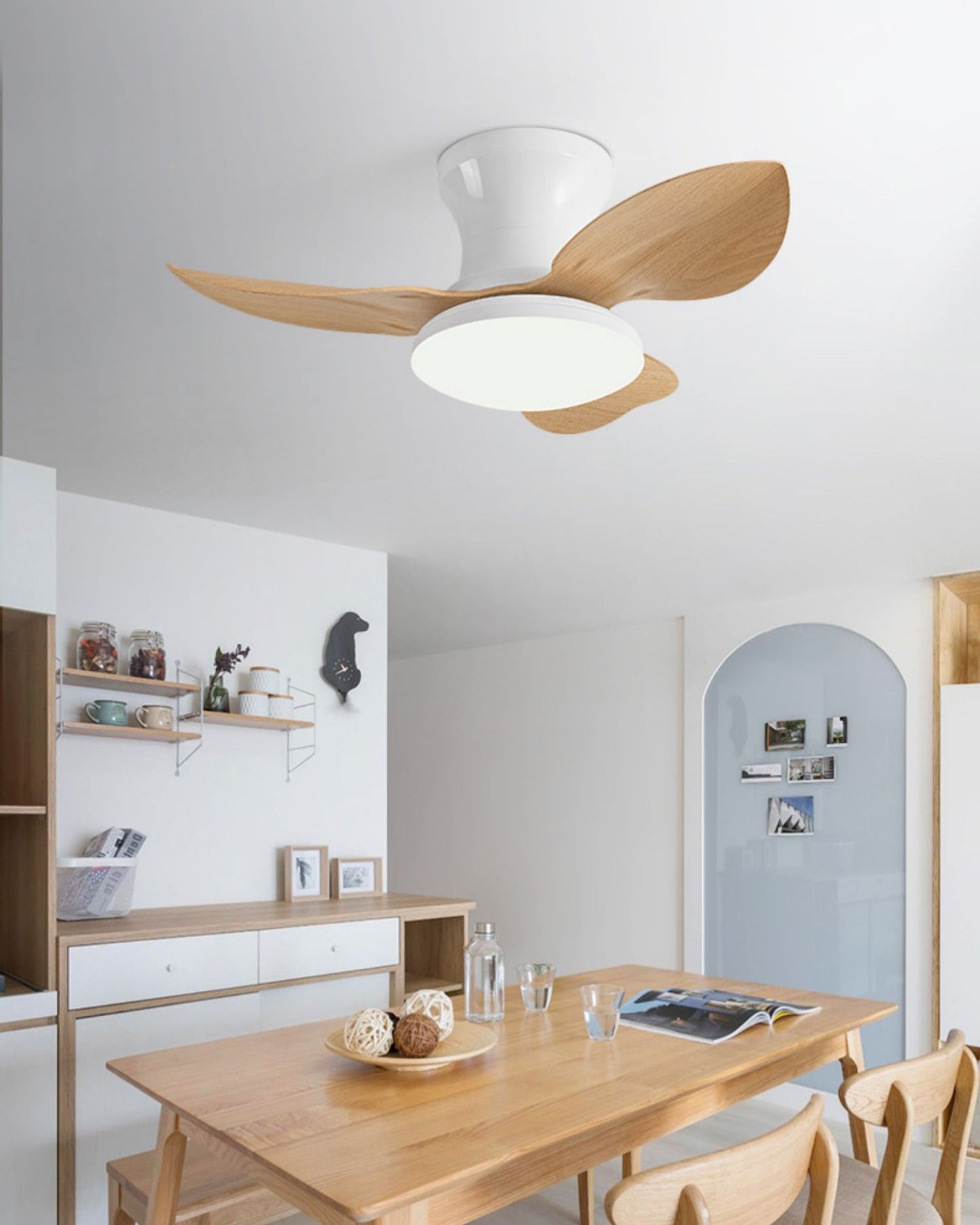 Mini Ventilateur de Plafond Design à Profil Bas