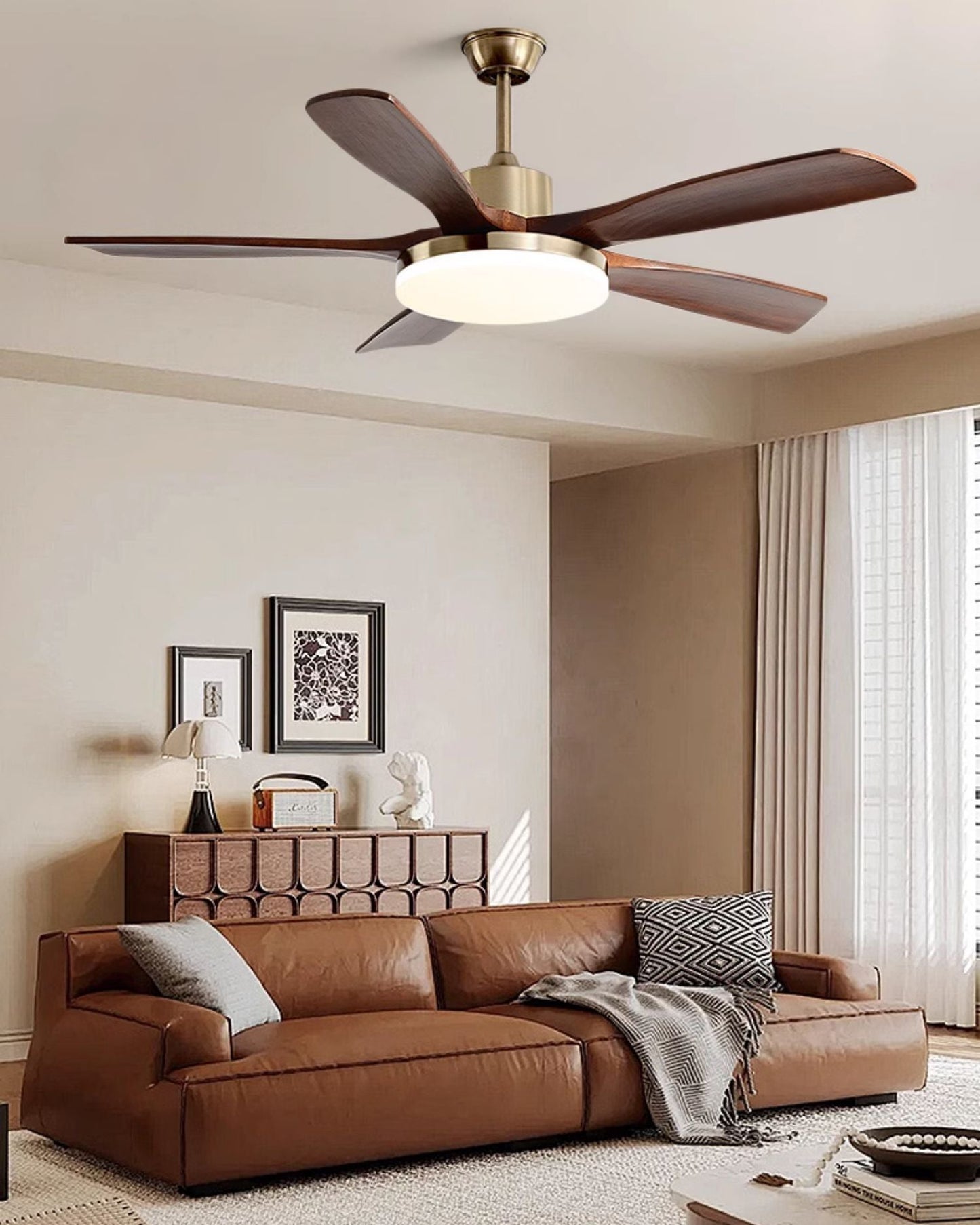 Walnut Radiance Ceiling Fan