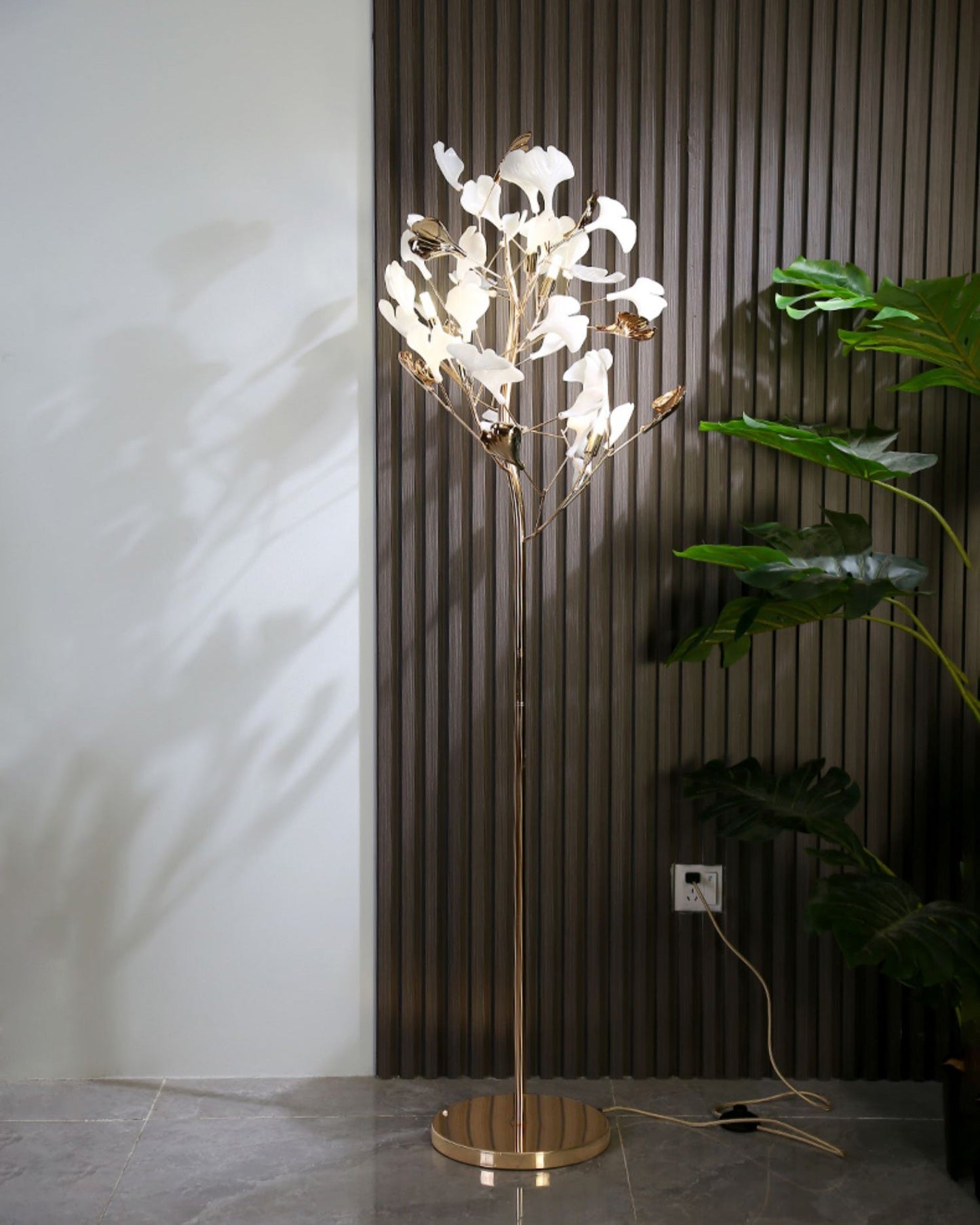 Lampadaire Arbre Ginkgo en Céramique