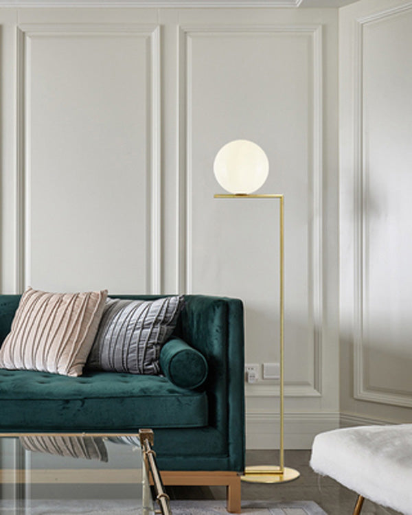 Lampadaire Globe en Verre