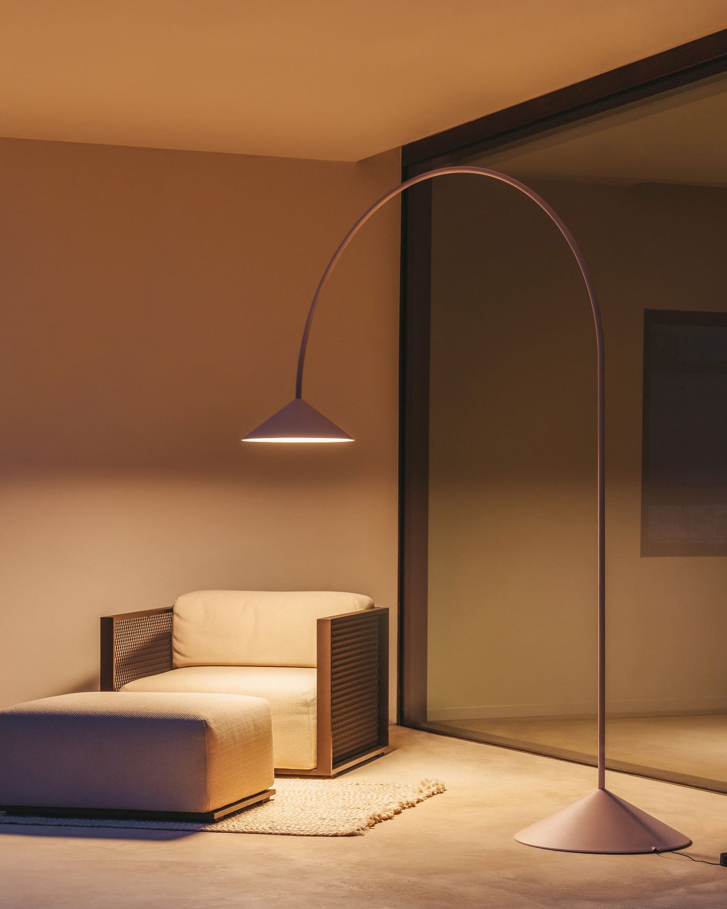 Arc Floor Lamp with Cone Shade