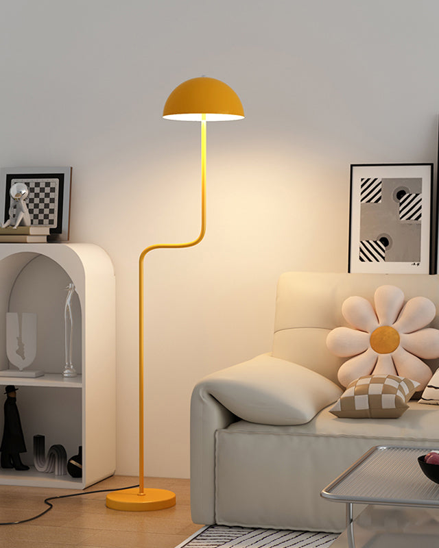 Telescopic Floor Lamp with Glass Dome