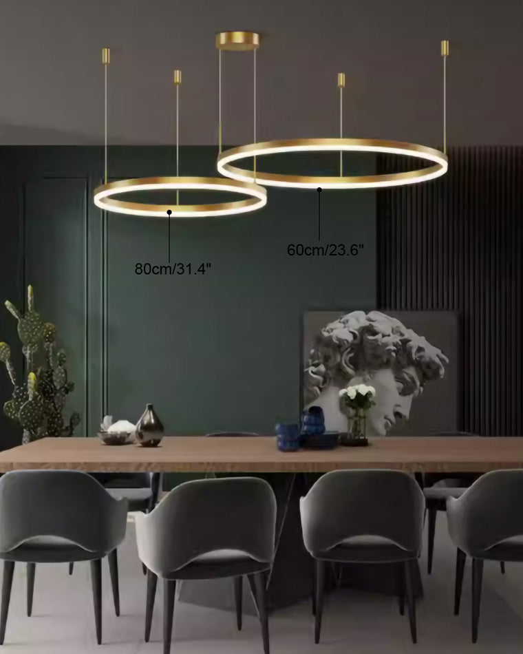 LED Ring Chandelier - Halo Rings