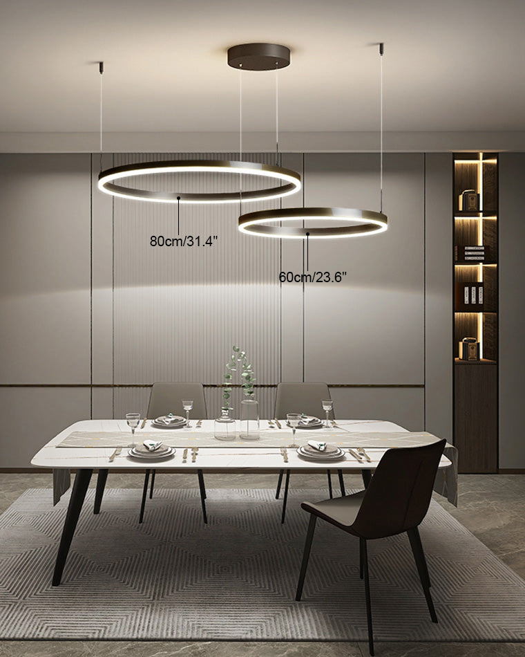 LED Ring Chandelier - Halo Rings