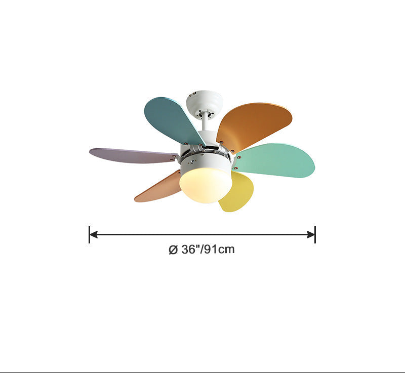 Rainbow Wooden Ceiling Fan