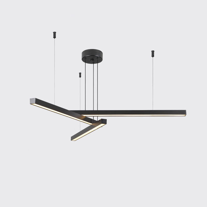 Multi-rod LED chandelier
