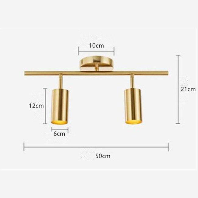 Plafonnier LED Aluminium Noir et Doré - Éclat Moderne-6