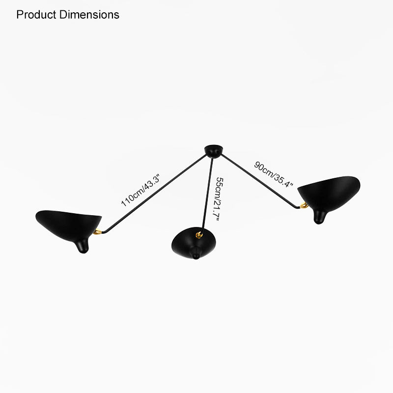 Semi-Flush Mount Ceiling Light - Arms