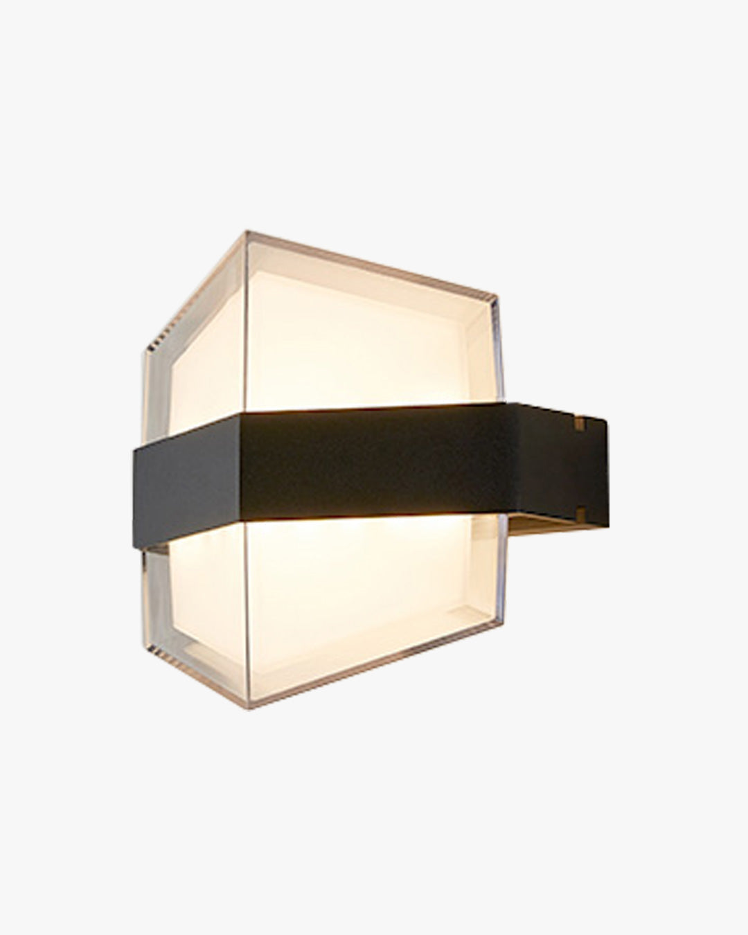 Applique Murale Extérieure GeoLumen Noir – Design Géométrique Moderne