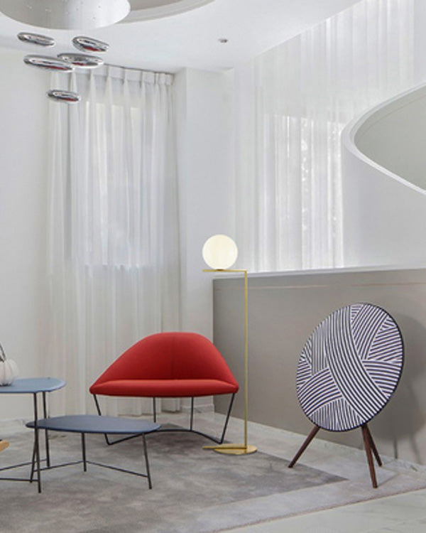 Lampadaire Globe en Verre