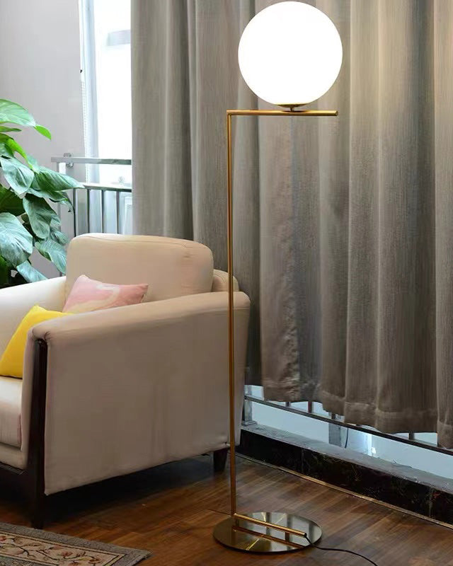 Lampadaire Globe en Verre
