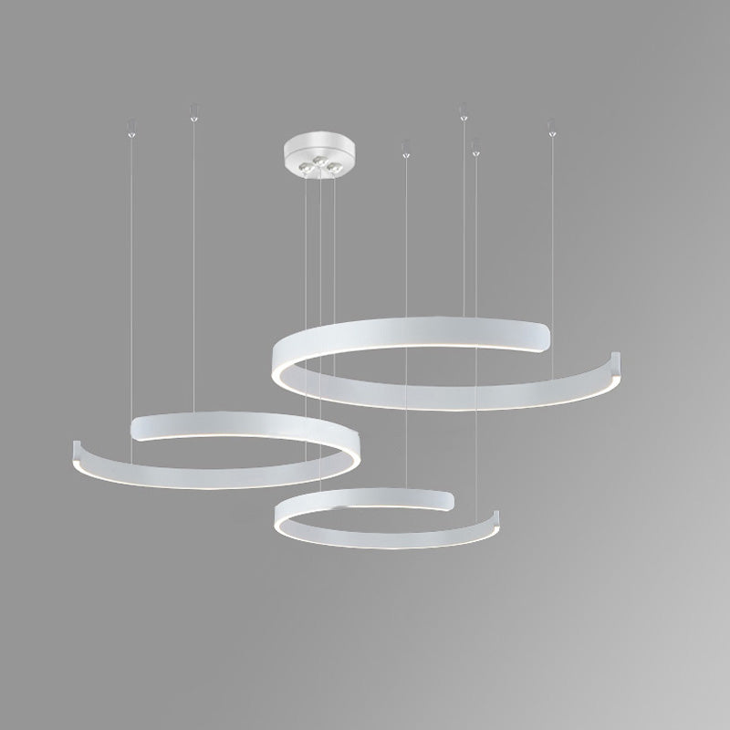 Lustre LED - Anneaux Élégance