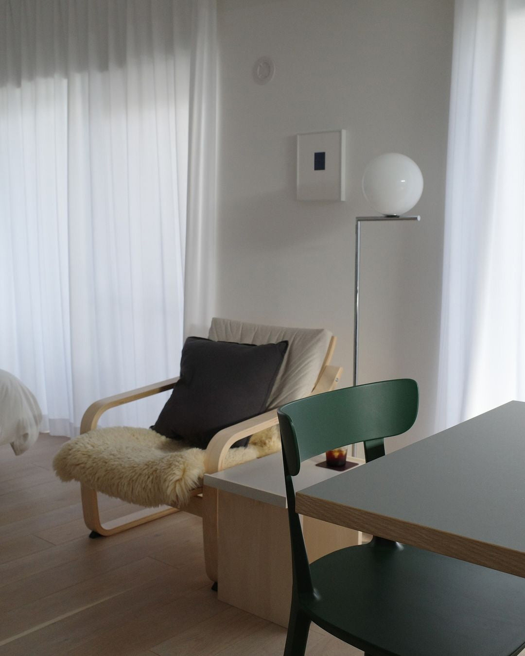 Lampadaire Globe en Verre