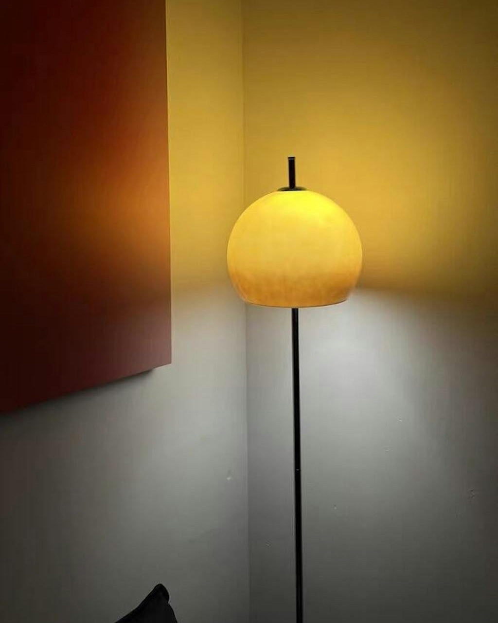 Lampadaire Dôme en Verre Style Bauhaus