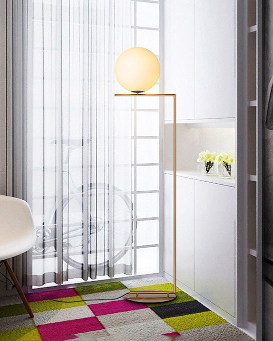 Lampadaire Globe en Verre