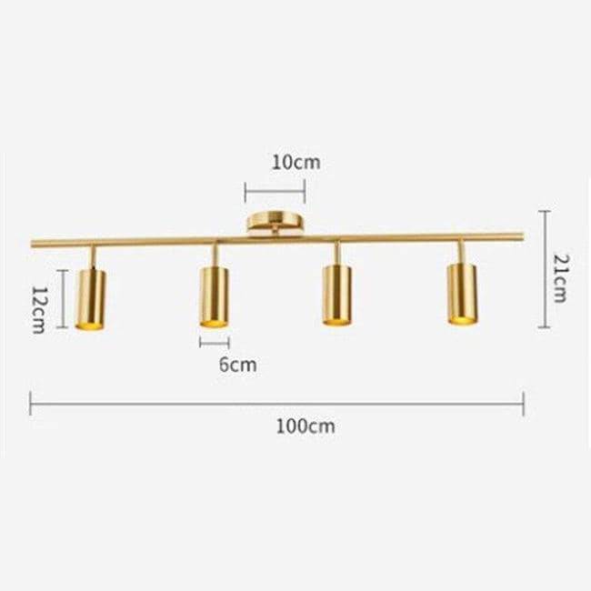 Plafonnier LED Aluminium Noir et Doré - Éclat Moderne-5