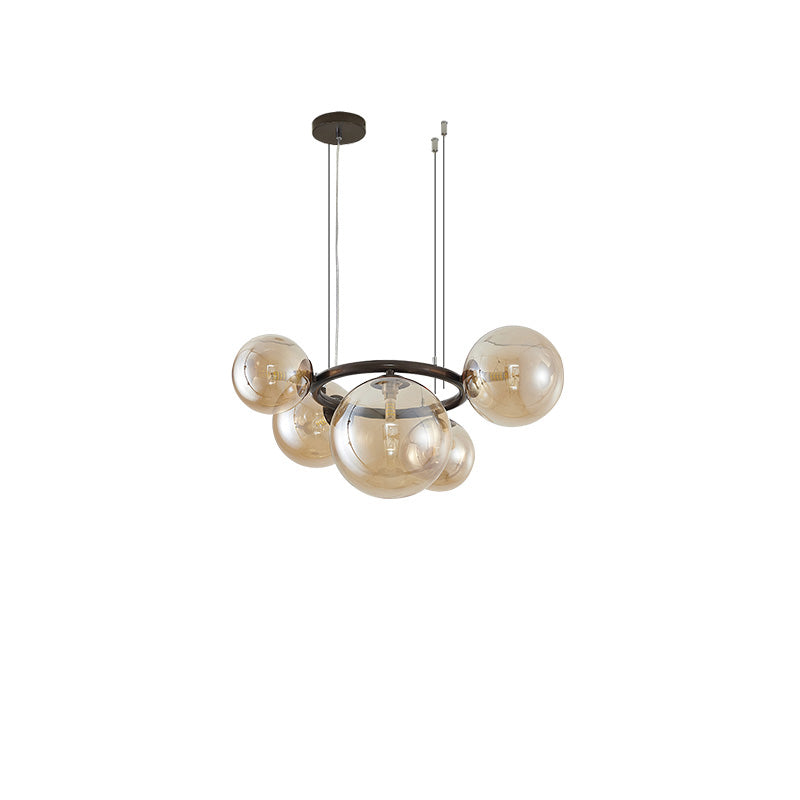 Lustre Boules de Verre Colorées