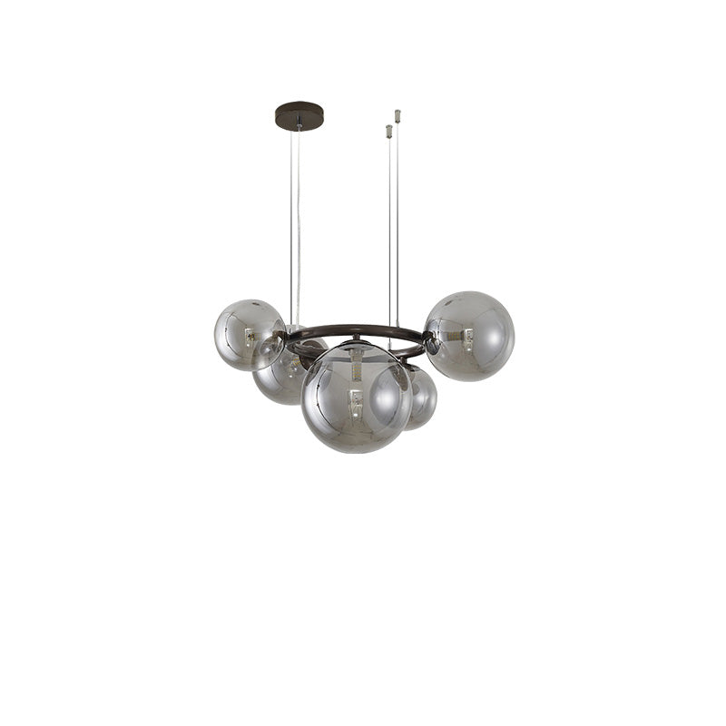 Lustre Boules de Verre Colorées