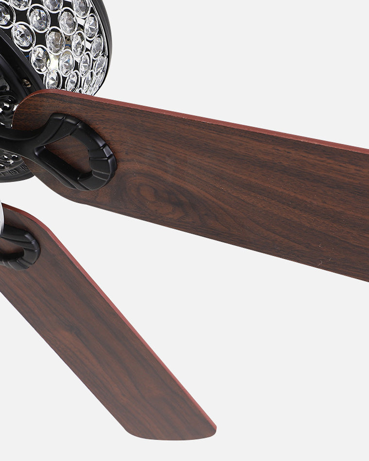 Ceiling Fan with Crystal Chandelier - Crystal Vintage