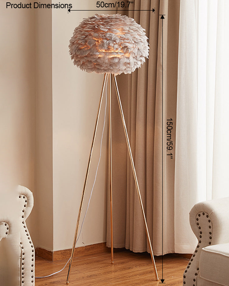 Lampadaire Trépied "Feather"