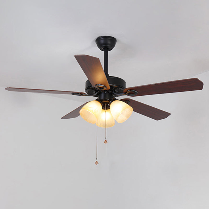 Lustre Ventilateur Vintage en Verre Borealys