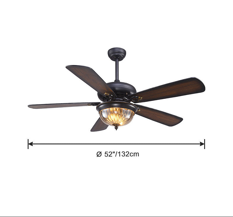 Heritage Walnut Ceiling Fan