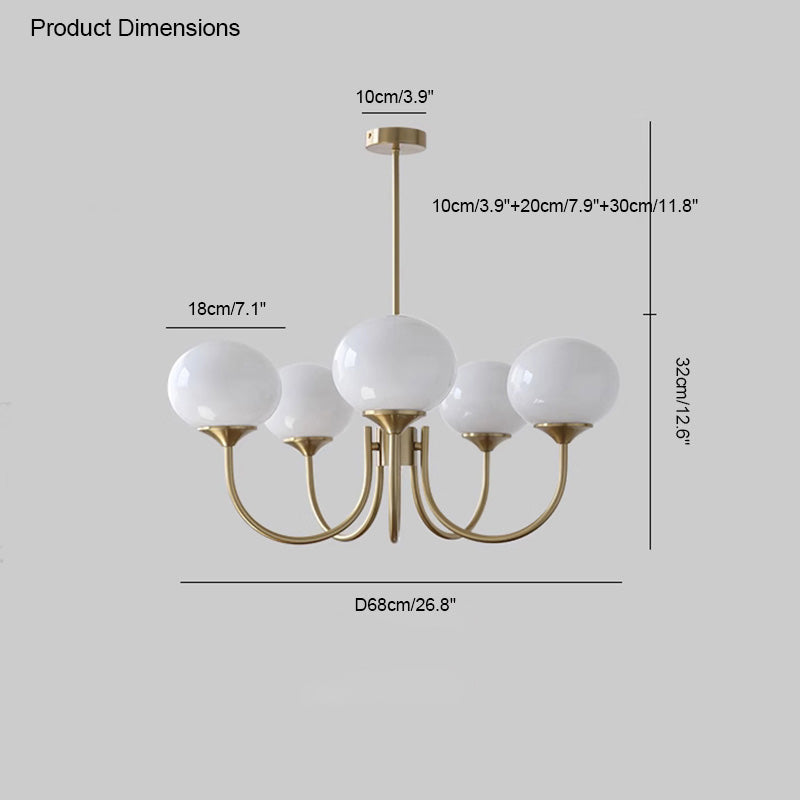 Pink Glass Bubble Chandelier - Glamour Rose