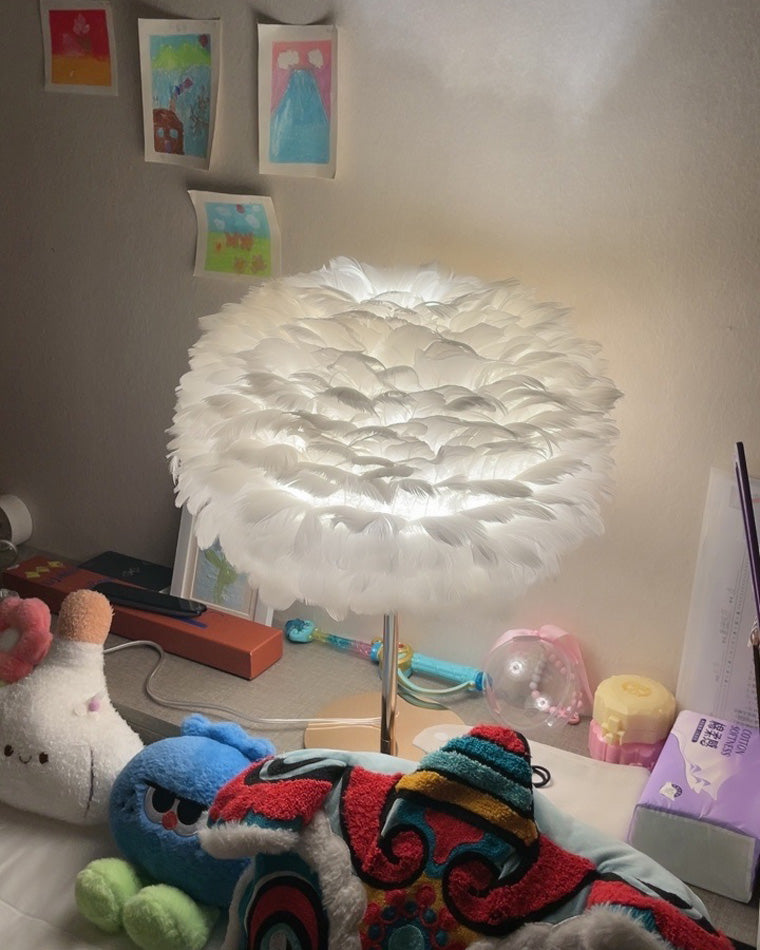 Table Lamp - Globe Feather