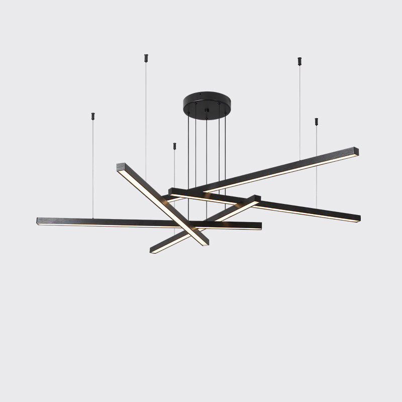 Multi-rod LED chandelier