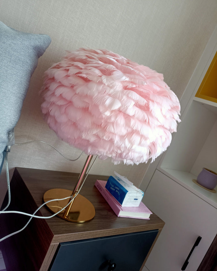 Table Lamp - Globe Feather
