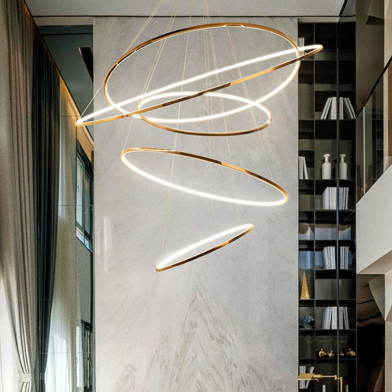 Multi-Tier Ring Chandelier - Halo Tiered Circles