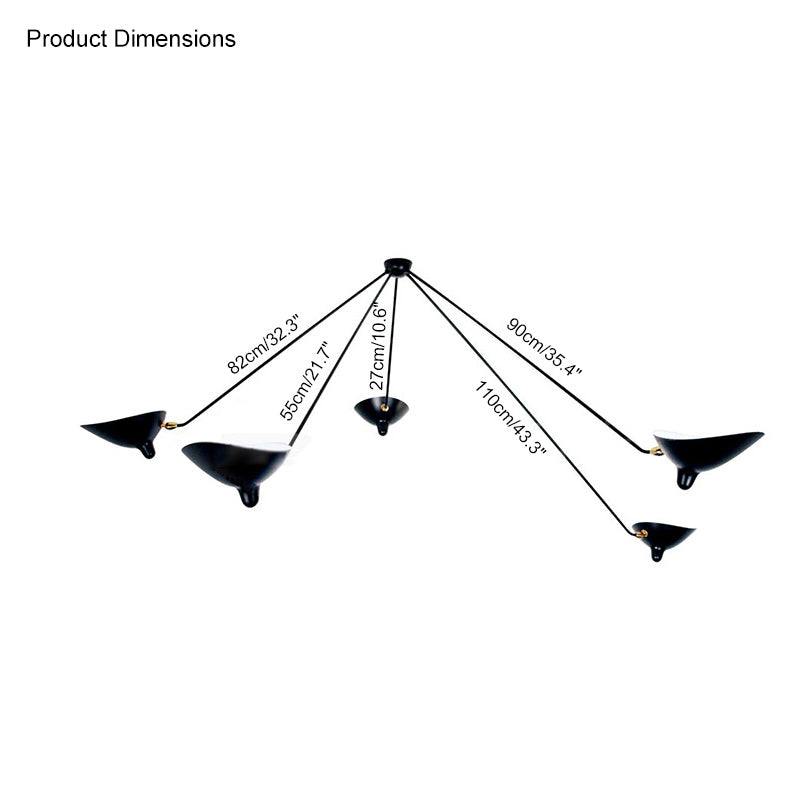 Semi-Flush Mount Ceiling Light - Arms