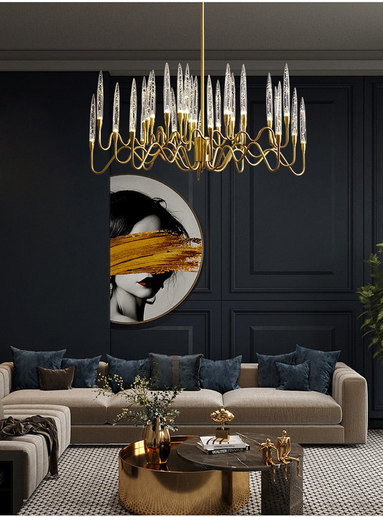 Golden Glow Chandelier