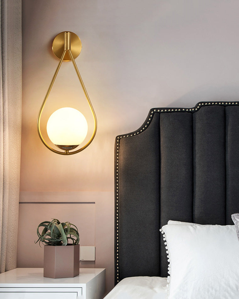 Water Drop Glass Globe Wall Light
