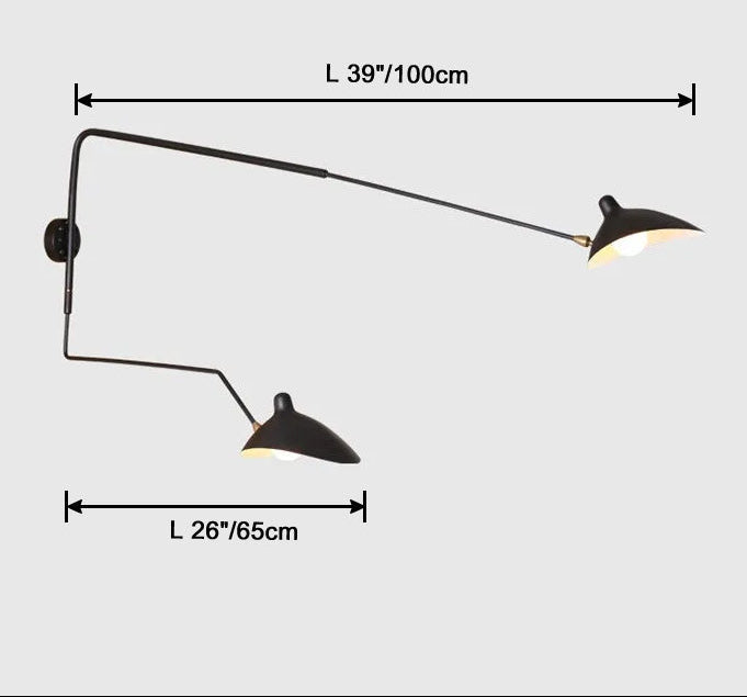 Double Arm Articulated Wall Light
