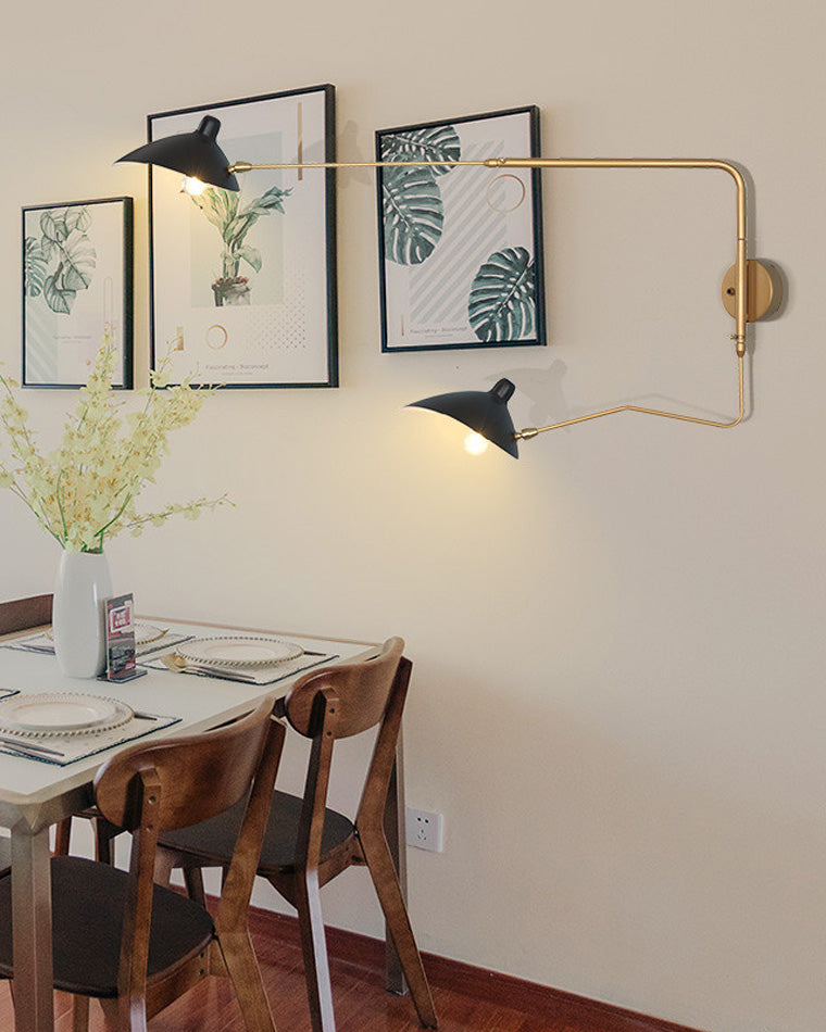 Double Arm Articulated Wall Light