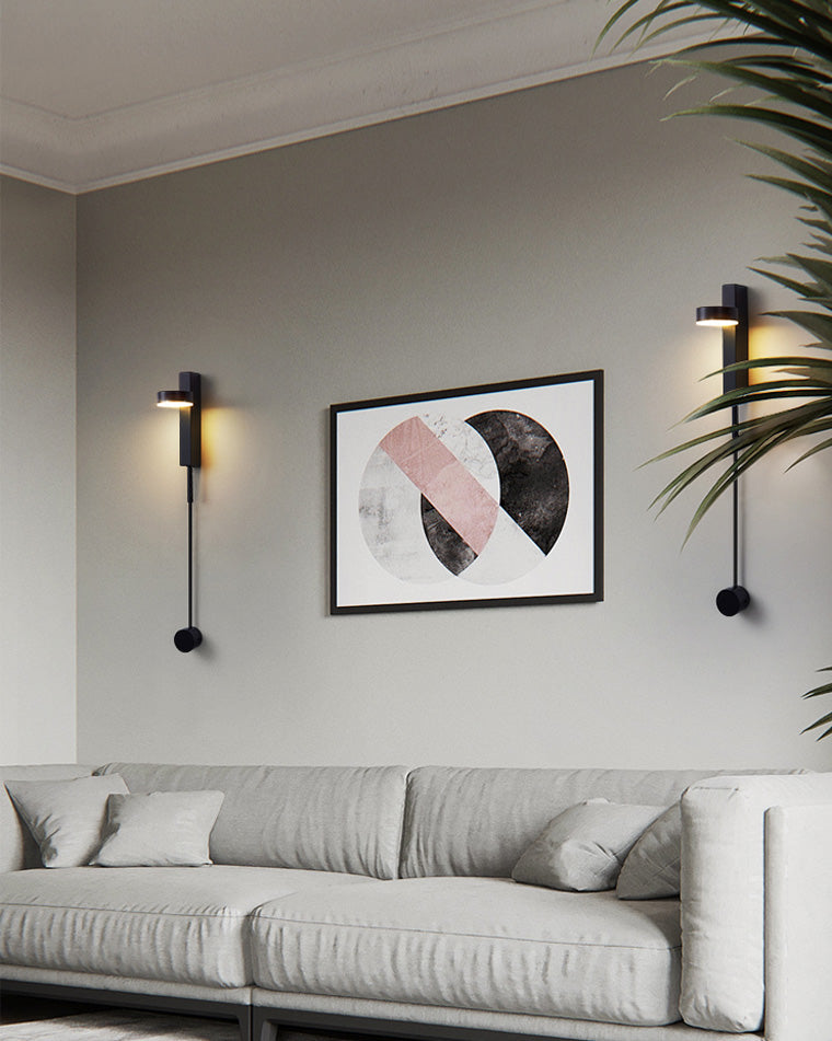Adjustable Black/Gold Pendulum Wall Light